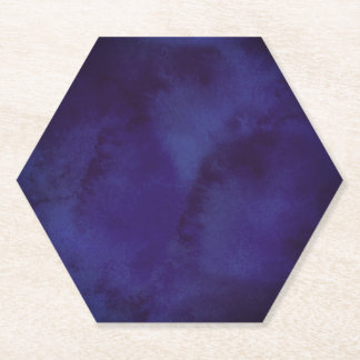 Modern Navy Blue Minimalist Coaster | Elegant Dark