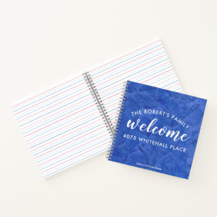 Modern Navy Blue Personalised Artisan Journal