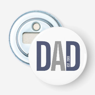 Modern Navy Blue Personalised Dad Established Bottle Opener
