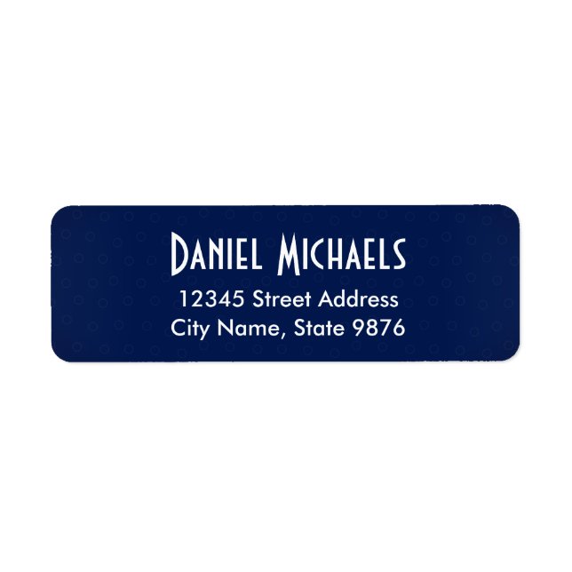Modern -Navy Blue- Return Address Label (Front)
