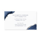 Modern Navy Blue Silver Grey Glitter Agate Marble