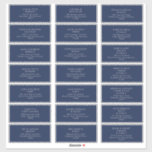 Modern Navy Blue | Silver Wedding Guest Address<br><div class="desc">This modern navy blue | silver wedding guest address sticker is perfect for your classy boho wedding. Its simple, unique abstract design, accompanied by its dark navy blue colour palette, gives this product a feel of elegant formal luxury while staying simplistic, chic bohemian. Keep it as is, or choose to...</div>