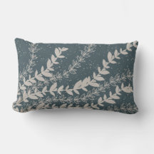 Modern Navy Blue Simple Leaves Botanical