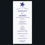 Modern Navy Blue Starfish Wedding Ceremony Program<br><div class="desc">This modern starfish wedding program is perfect for a beach or tropical themed ceremony. It is fully customisable. To add or remove sections,  change colour of text/background,  or adjust spacing,  click "customise further."  Matching items available.</div>