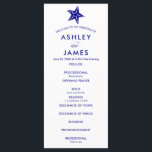 Modern Navy Blue Starfish Wedding Ceremony Program<br><div class="desc">This modern starfish wedding program is perfect for a beach or tropical themed ceremony. It is fully customisable. To add or remove sections,  change colour of text/background,  or adjust spacing,  click "customise further."  Matching items available.</div>