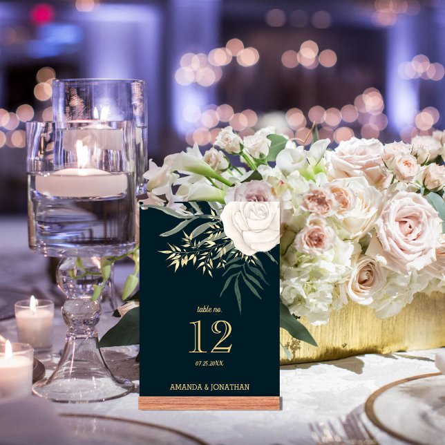 Modern Navy Blue Wedding Table Card Number (Creator Uploaded)