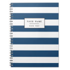 Modern Navy Blue White Stripes Pattern