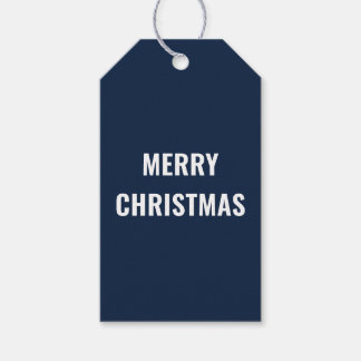 Modern Navy Christmas Gift Tags | Merry Christmas