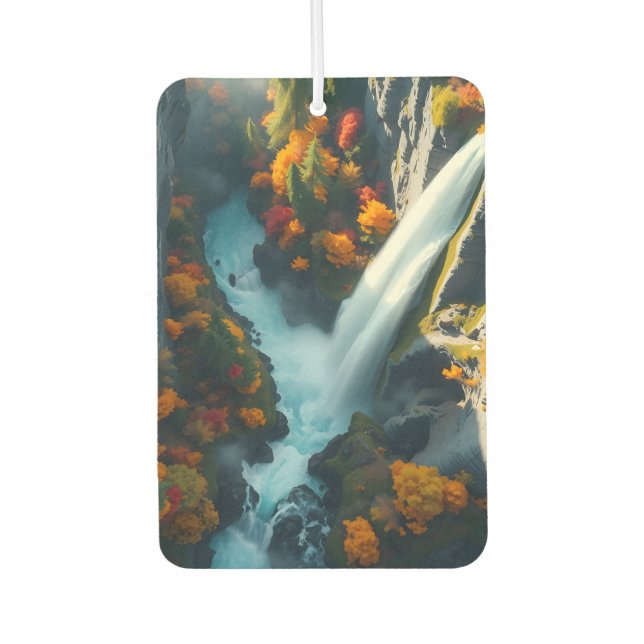 Modern Navy & Gold Abstract Mountain Peak – Luxury Car Air Freshener (Front)