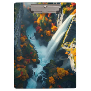 Modern Navy & Gold Abstract Mountain Peak – Luxury Clipboard