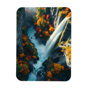 Modern Navy & Gold Abstract Mountain Peak – Luxury Magnet