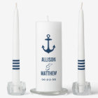 Modern Navy Nautical Anchor Wedding Monogram