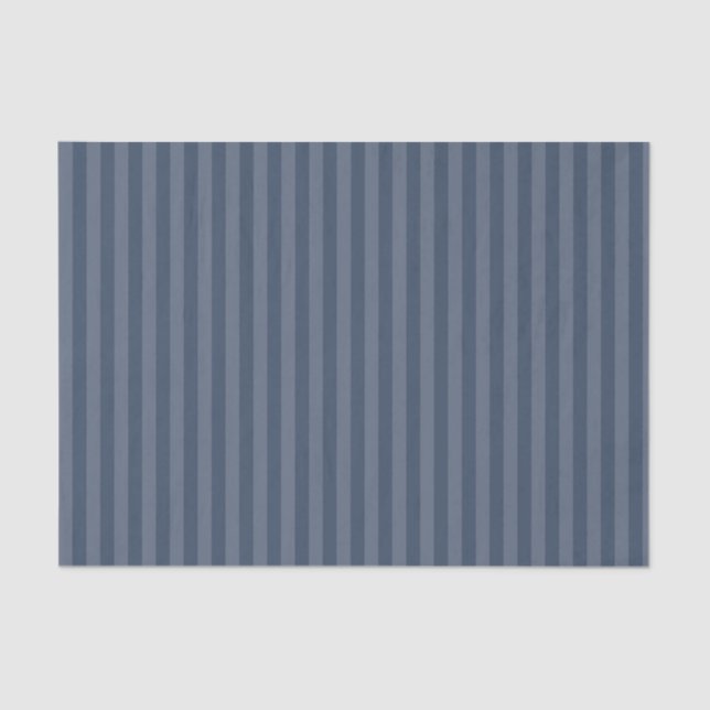 Modern Navy Tonal Stripe Christmas Holiday Tissue Paper (Front)
