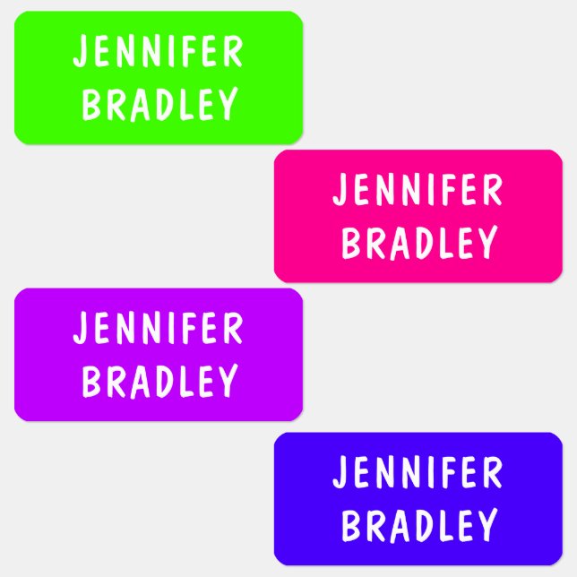 Modern Neon Boy Girl Custom Personalised Name (Group)