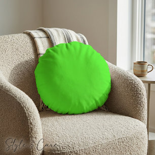 Modern Neon Green 16” Round Cushion