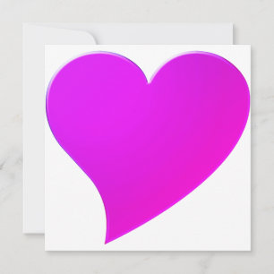 Modern neon magenta heart Valentine's day card