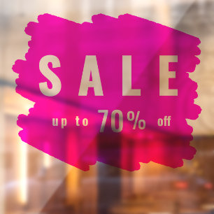 Modern Neon Pink Brush Stroke Sale Offer