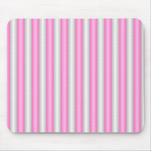 Modern Neon Pink Stripes with 3D Effect Mouse Pad