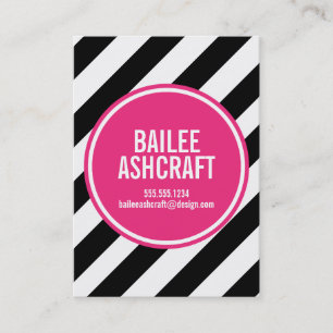 MODERN NEON STRIPES BUSINESS CALLING CARD