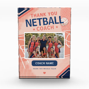 Modern Netball Team Photo Coach Block