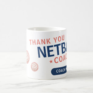 Modern Netball Team Player Coach Coffee Mug