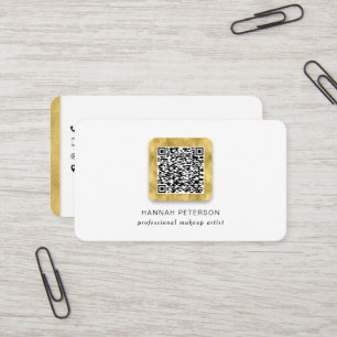 Modern networking social media QR code Trendy Busi Business Card