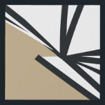 Modern Neutral Abstract Faux Canvas Print<br><div class="desc">Add a touch of sophistication and style to your living space with this stunning faux canvas print featuring a bold black and white design with a beige colour block background. Whether you're looking to update your home decor or add a touch of elegance to your office space, this abstract canvas...</div>