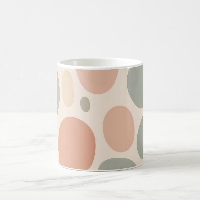 Modern Neutral Abstract Organic Shapes  Coffee Mug (Center)