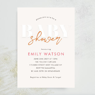 Modern Neutral Baby Shower Invitation