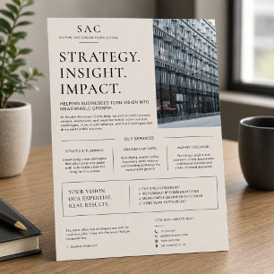 Modern Neutral Beige Professional Consultant Flyer