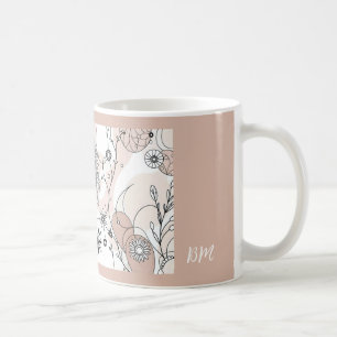 Modern Neutral Boho Brown Aesthetic Coffee Mug