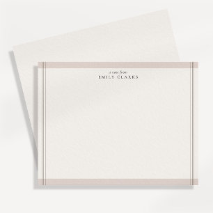 Modern Neutral Border Personalised Note Card
