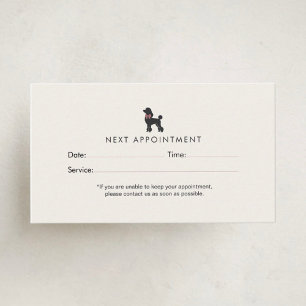 Modern Neutral Dog Groomer Appointment   Editable  Card