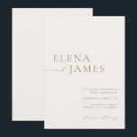 Modern Neutral Ivory & Mocha Wedding Invitation<br><div class="desc">A modern and neutral wedding invitation featuring a refined serif font paired with elegant script accents. Available in rich mocha or soft ivory backgrounds, this minimalist design is perfect for contemporary, timeless, and sophisticated weddings. Fully customisable with your details — ideal for ceremonies, receptions, or full wedding stationery suites. Coordinates...</div>