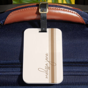 Modern Neutral Luggage Tag