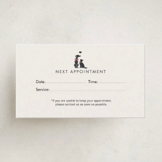 Modern Neutral Pet Sitter Appointment | Editable Card