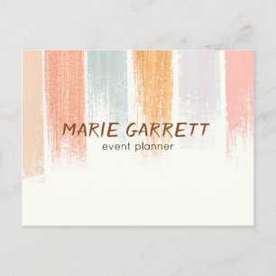 Modern Neutral Watercolor Brush Strokes Postcard