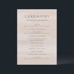 Modern Neutral Watercolor Elegant Wedding Program<br><div class="desc">Modern wedding program featuring your details over an abstract watercolor background.</div>