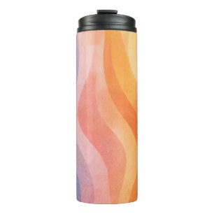 Modern Neutral Wave • Minimalist Deco • Trendy Thermal Tumbler