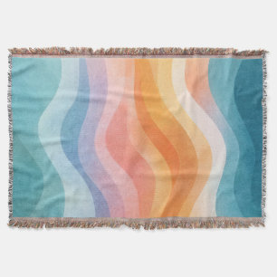 Modern Neutral Wave • Minimalist Deco • Trendy Throw Blanket