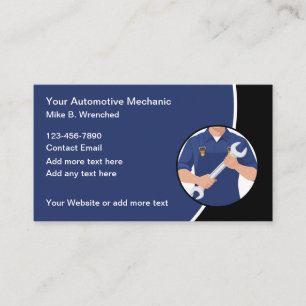 Modern New Automotive Mobile Car Mechanic Business Card