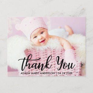 Modern New Baby Thank You Postcard