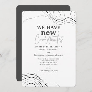 Modern New Coordinates Grey Moving Announcement