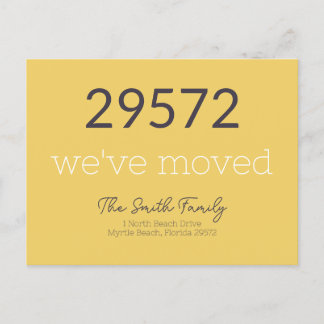 Modern New Home Address Moved Holiday Postcard
