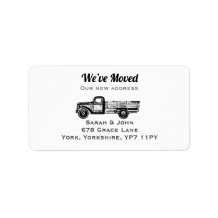 Modern New Home Address Update We’ve Moved  Label