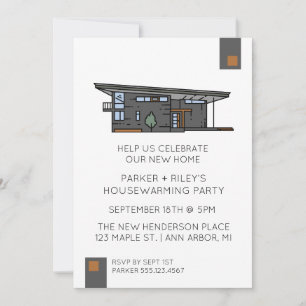 Modern New Home Housewarming Party Invitation