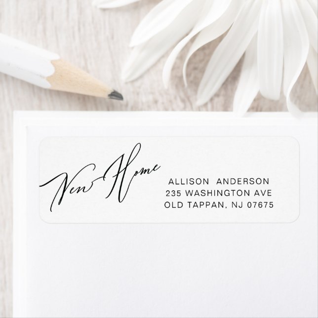 Modern New Home Return Address Label (Insitu)