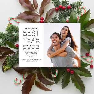 Modern New Year's Holiday Photo Best Year Ever