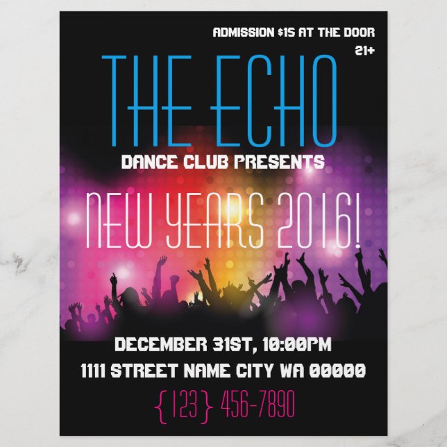 Modern New Years Party Flyer (Front)