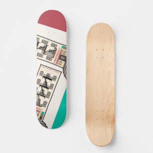 Modern New York Architecture Art Artwork Skateboard